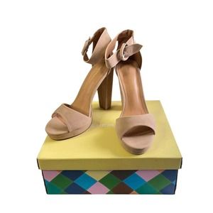 Shoe Republic LA Platform Chunky High Heel Open Toe Pump Women's Size 10